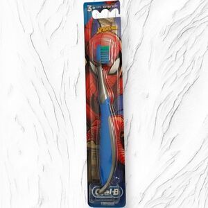 Oral B Toothbrush Stages Kids 3+ Marvel Spiderman Gray Blue